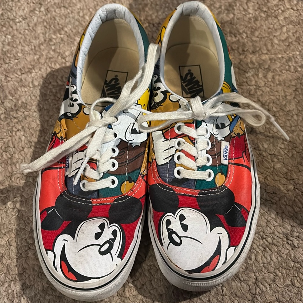 Disney Mickey Mouse Multicolored Vans Women's Size 8/Men’s 6.5
